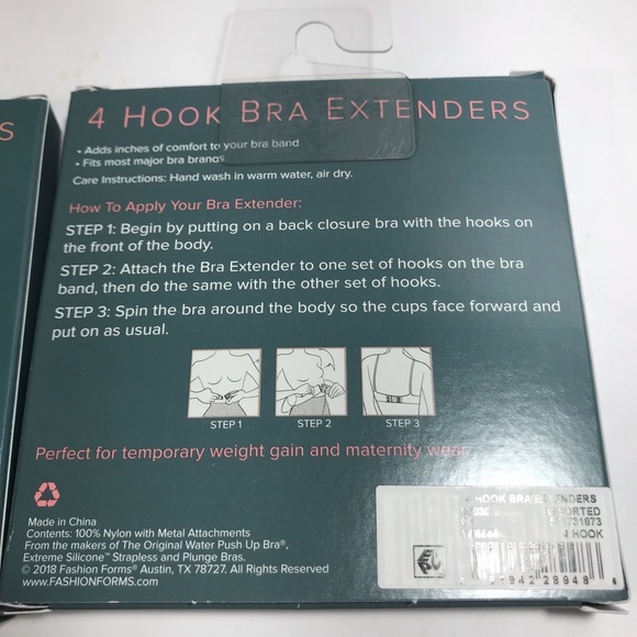 Lingerie Solutions 2 Box Bundle of 4 Hook Bra Extenders NWT - Picture 6 of 11